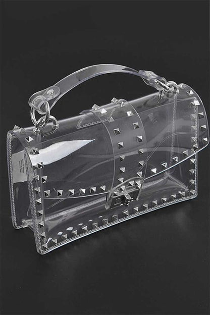 Studded Clear Swing Bag