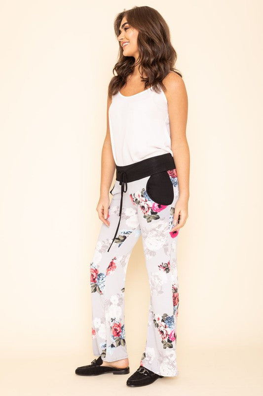 Floral Drawstring Pants