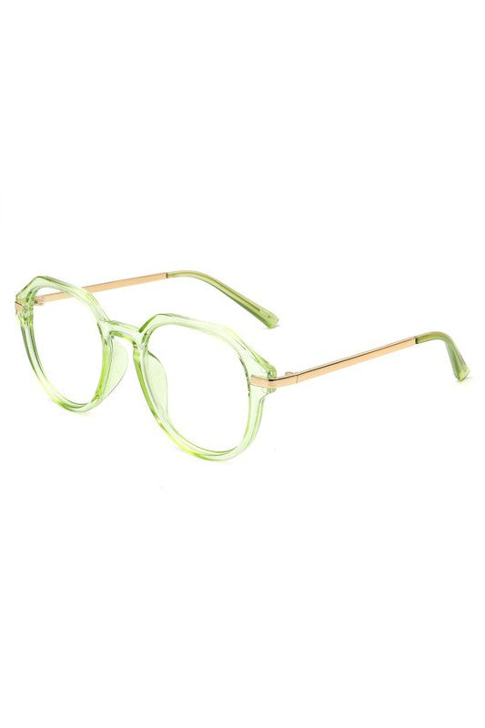 Round Geometric Fashion Blue Light Blocker Glasses