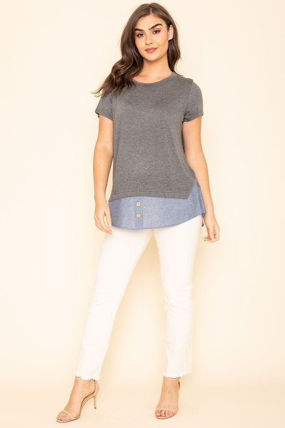 Short Sleeve Layered Top