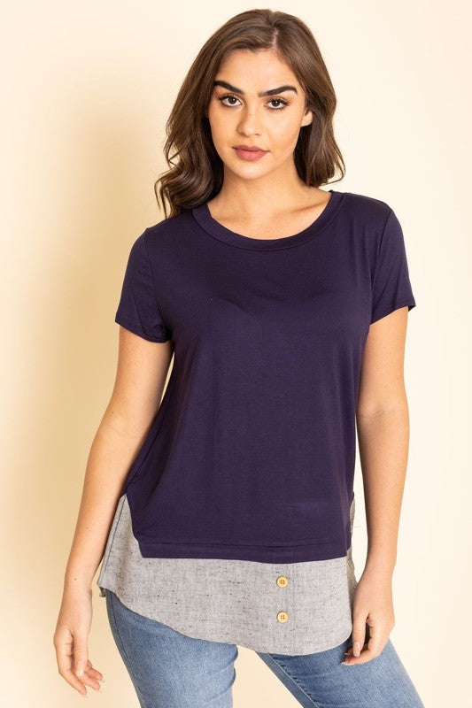 Short Sleeve Layered Top