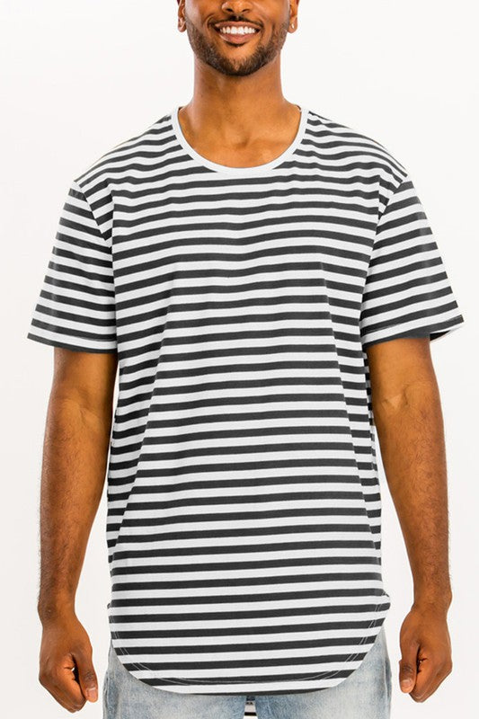 STRIPED ELONGATED TSHIRT