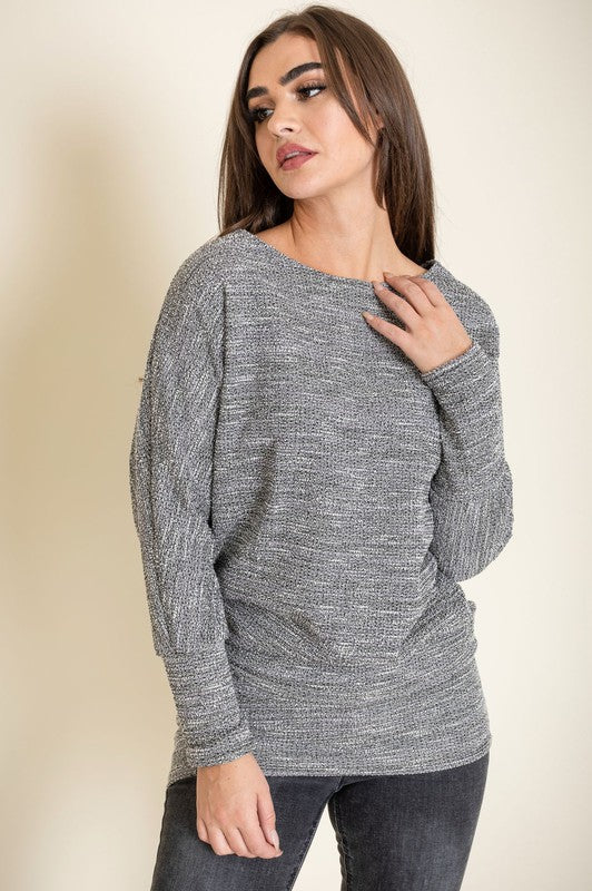 Plus Tweed Blouson Tunic