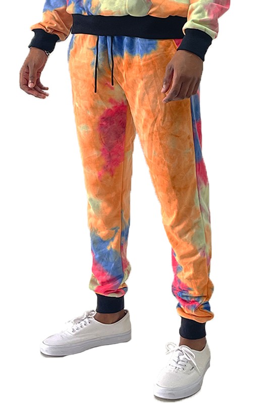 COTTON TYE DYE SWEAT PANTS