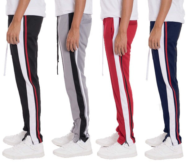 STRIPES TRICOT TAPERED PANTS