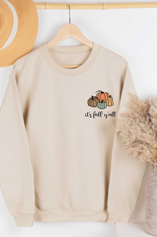 POCKET IT'S FALL Y'ALL GRAPHIC SWEATSHIRT