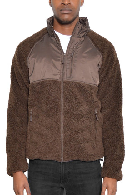 FULL ZIP SHERPA FLEECE JACKET