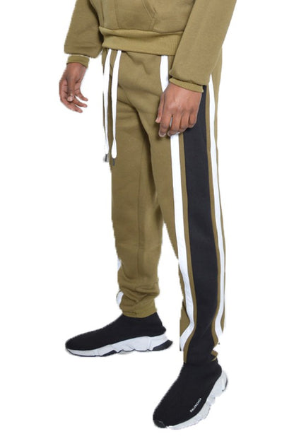 3 STRIPE COLOR BLOCK SWEAT PANTS