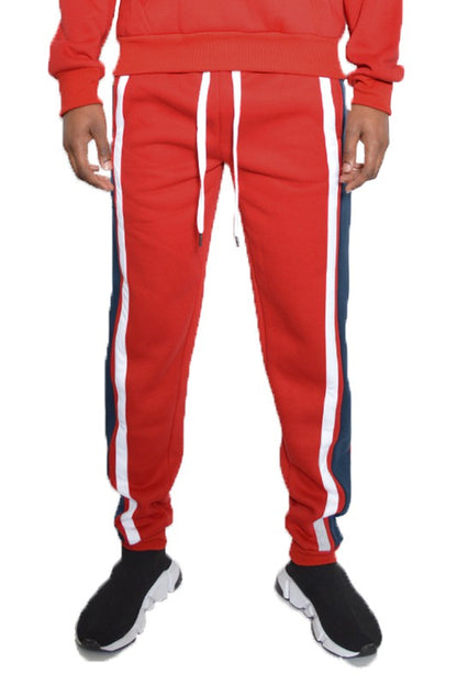 3 STRIPE COLOR BLOCK SWEAT PANTS