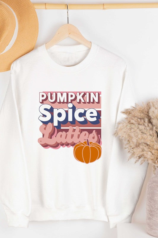 PUMPKIN SPICE LATTES GRAPHIC SWEATSHIRT