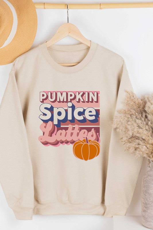 PUMPKIN SPICE LATTES GRAPHIC SWEATSHIRT