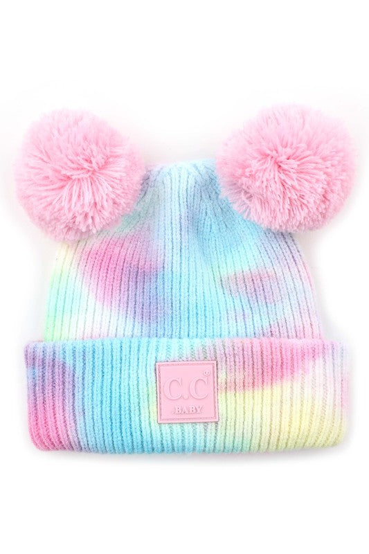 CC Kids Pom Pom Tie-Dye Beanie