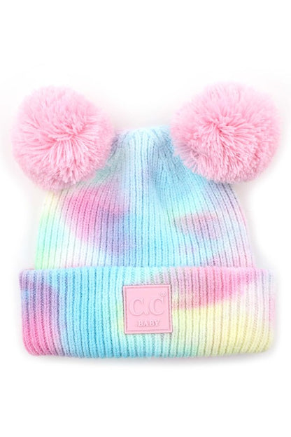 CC Kids Pom Pom Tie-Dye Beanie