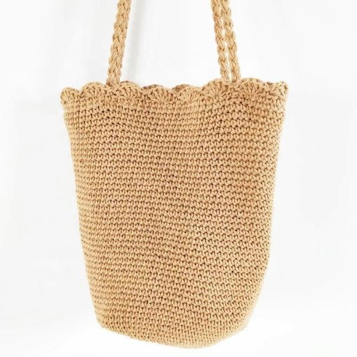 Knitted Scalloped Edge Tote