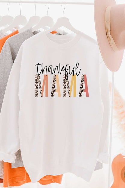 THANKFUL LEOPARD MAMA GRAPHIC SWEATSHIRT