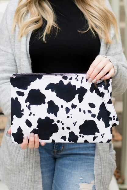 Cow Print Oversized Everyday Clutch