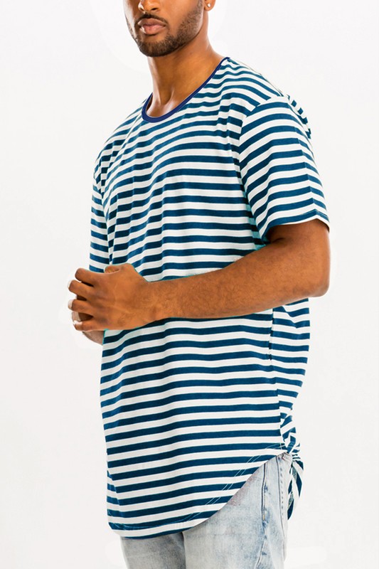 STRIPED ELONGATED TSHIRT