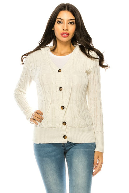 Knit Sweater Button Front