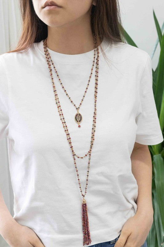 Angelia Layered Bead Necklace