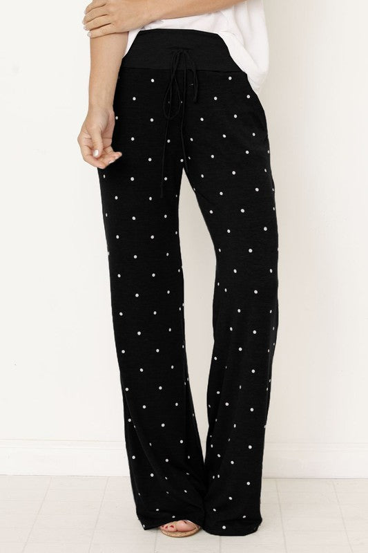 Polka Dot Drawstring Pants