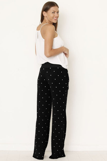 Polka Dot Drawstring Pants