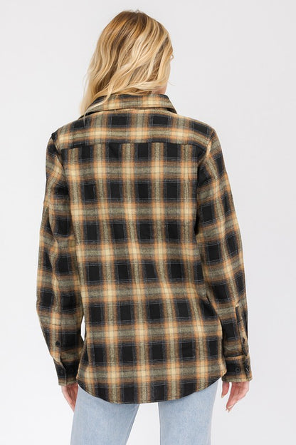 FULL PLAID CHECKERED FLANNEL LONG SLEEVE