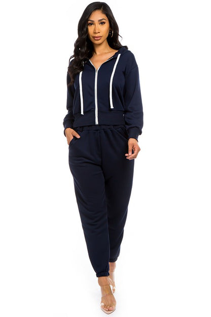 TWO PIECE HOODIES PANT SET