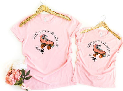 TODDLER GIRL Just Roll With It Crewneck Tee