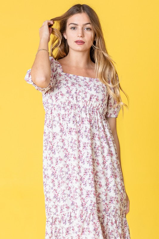 Ditsy Floral Square Neck Sundress