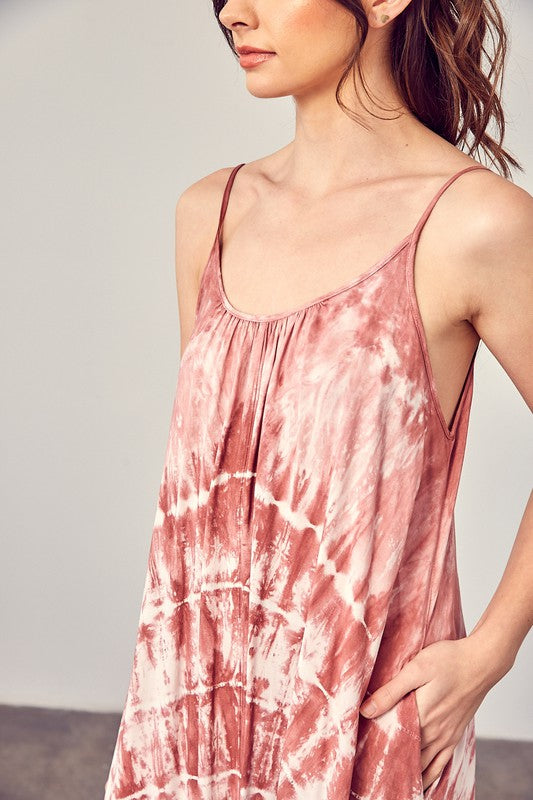 Tie-Dye Cami Maxi Dress