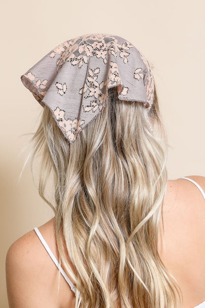 Bohemian Floral Lace Headscarf