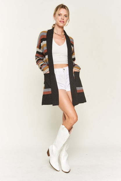 MULTI COLOR STRIPE CARDIGAN KRT1242