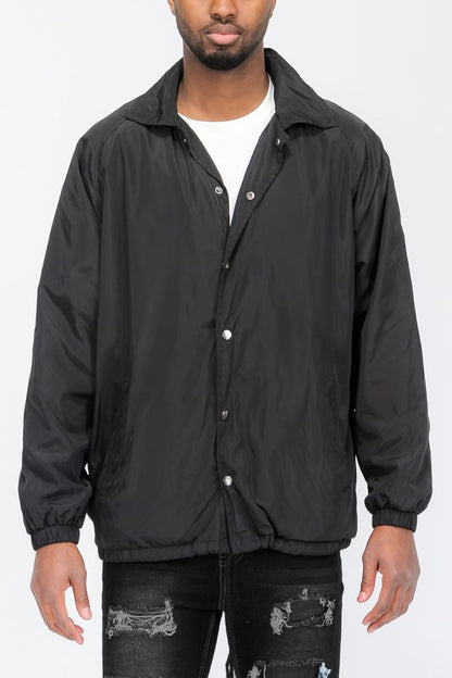 Weiv Men's Casual Windbreaker Coaches Jacket