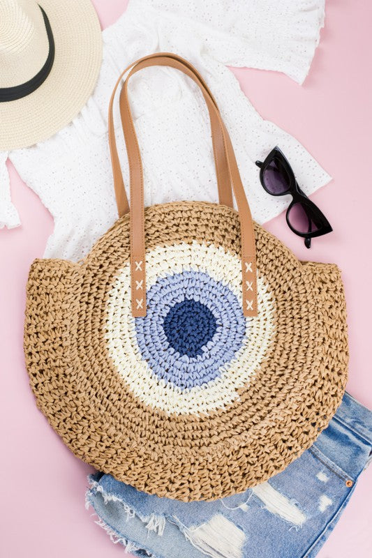 Straw Circle Tote