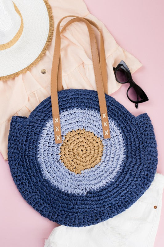 Straw Circle Tote