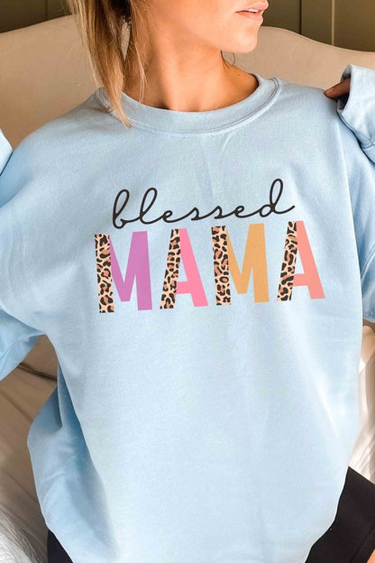 BLESSED LEOPARD MAMA GRAPHIC SWEATSHIRT