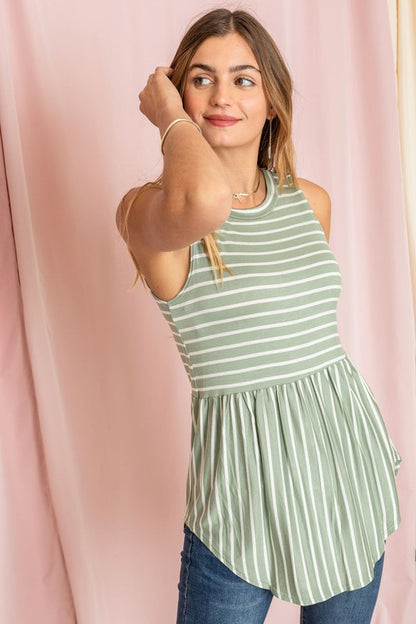 Stripe High Waist Tunic