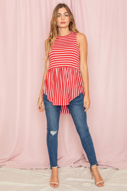 Stripe High Waist Tunic