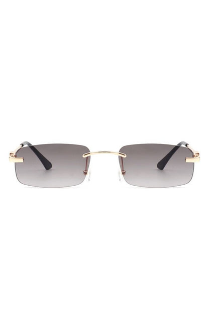 Rectangle Narrow Fashion Tinted Retro Sunglasses