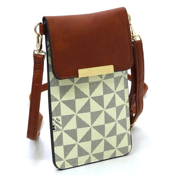 Monogram Cell Phone Purse Crossbody Bag