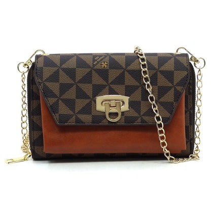 Monogram Zip Around Crossbody Clutch Wallet