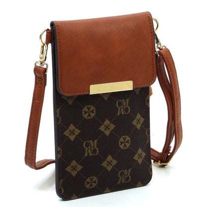 CM Monogram Cell Phone Purse Crossbody Bag