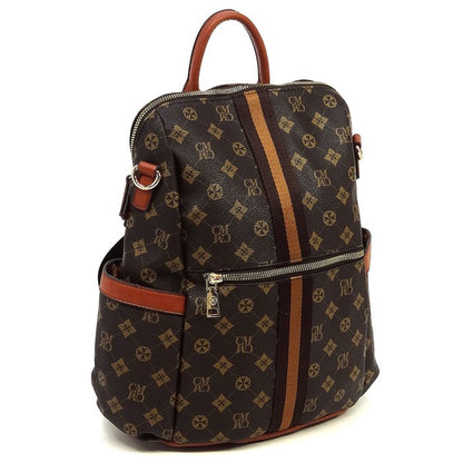 CM Monogram Striped Convertible Backpack