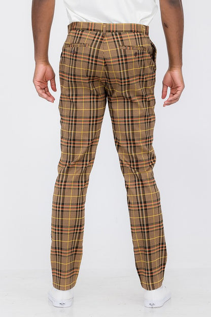 Weiv Mens Plaid Trouser Pants