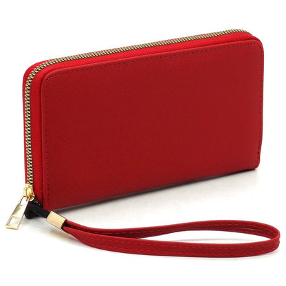 Saffiano Zip Around Wallet Wristlet