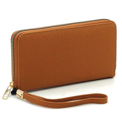 Saffiano Zip Around Wallet Wristlet