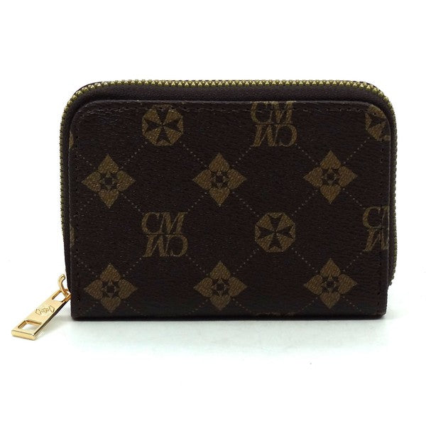 CM Monogrammed Accordion Card Holder Wallet