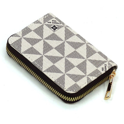 PM Monogrammed Accordion Card Holder Wallet