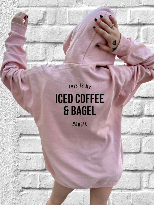 Iced Coffee and Bagel Hoodie Sweatshirt