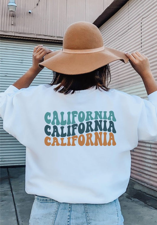 Colorful Groovy California Crewneck Sweatshirt